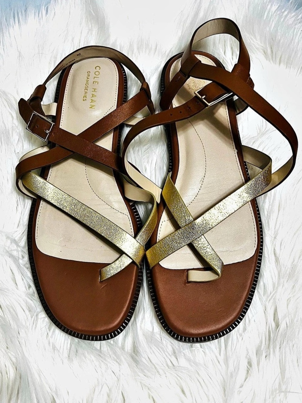 Cole Haan Women's Wilma Strappy
Sandals size 9 grand ambition brown gold - Picture 3 of 9